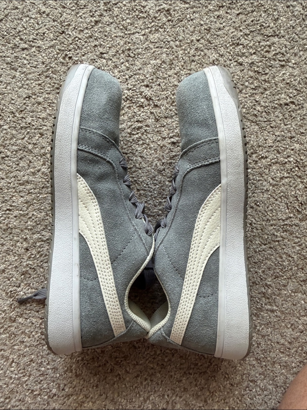 PUMA Light Gray Athletic Slip-Resistant Work Shoe